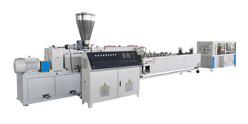 Plastic profile making machine