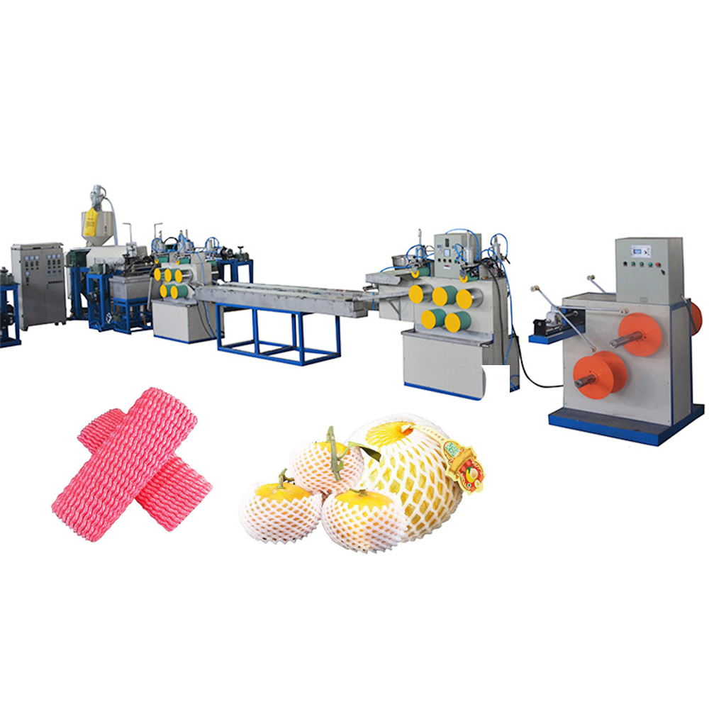 Foam mesh bag machine for fruit packaging